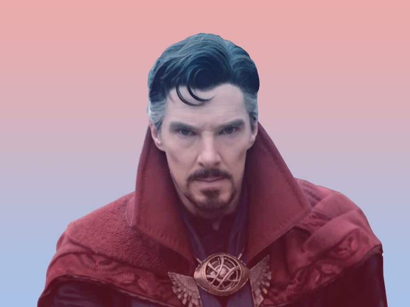 Benedict Cumberbatch as stephen strange in the movie doctor strange in the multiverse of madness