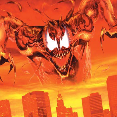 An illustration of Spider-Man's scariest enemy ever - maximum carnage from 29 years ago