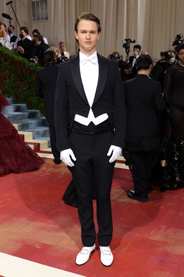 Ansel Elgort attends The 2022 Met Gala Celebrating "In America: An Anthology of Fashion" at The Metr...