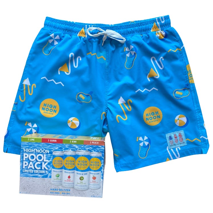The High Noon swimsuit collection features swim trunks as well. 