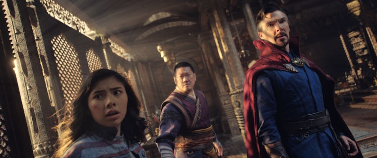 Benedict Cumberbatch, Benedict Wong, and Xochitl Gomez star in Doctor Strange in the Multiverse of M...