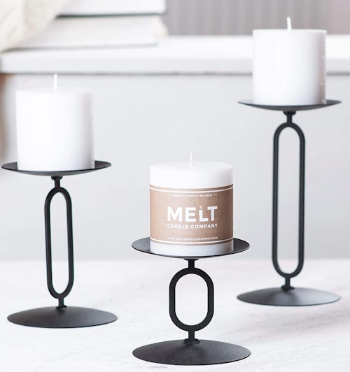 Melt Candle Company Sphere Or Pillar Candle Holders (3-Pack)