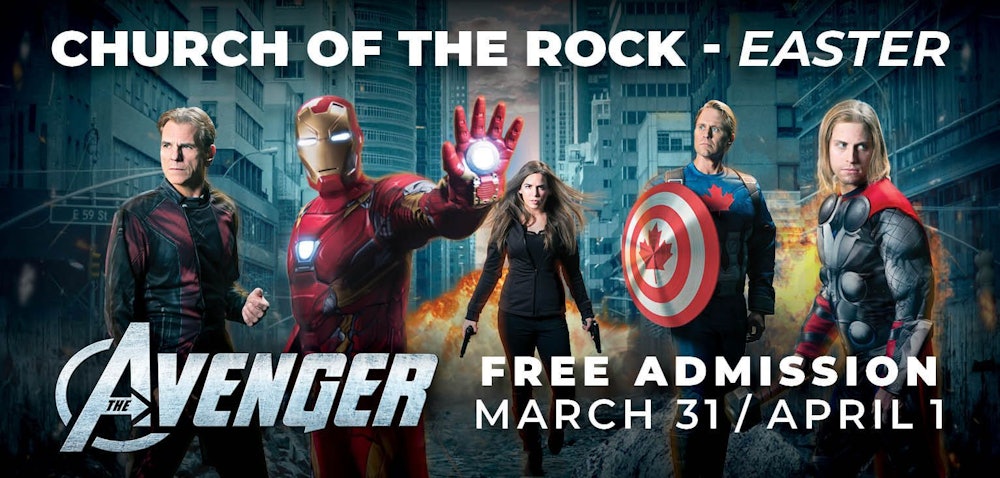 Church of the rock mark hughes avengers easter musical sermon