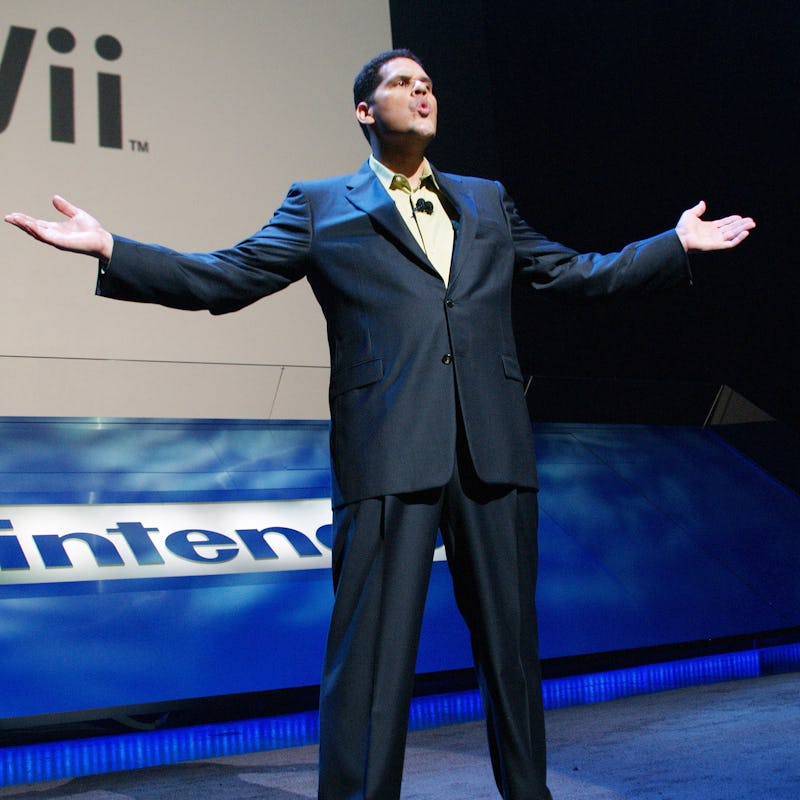 Reggie Fils-Aimé takes the stage at Nintendo's E3 showcase in 2006.