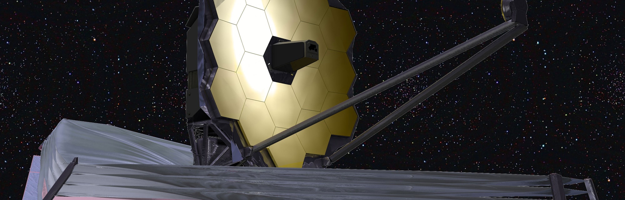 illustration of james webb space telescope in space