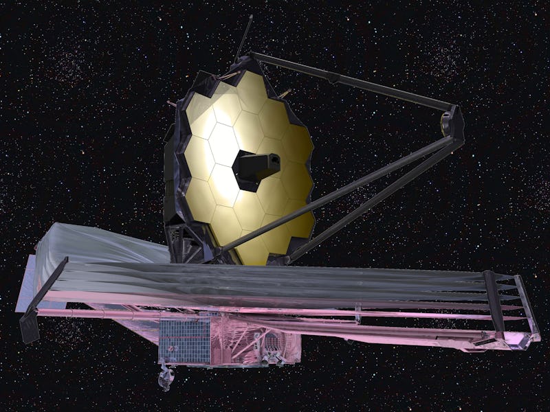 illustration of james webb space telescope in space