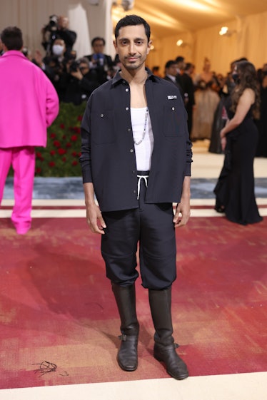 Riz Ahmed attends The 2022 Met Gala Celebrating "In America: An Anthology of Fashion" at The Metropo...