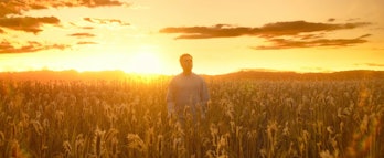 Marc Spector (Oscar Isaac) stands in the Field of Reeds at the end of Moon Knight Episode 5