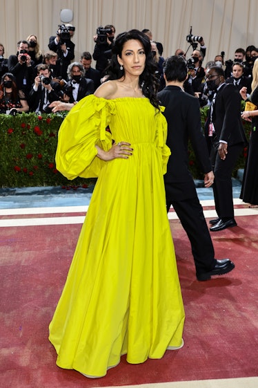 Huma Abedin attends The 2022 Met Gala Celebrating "In America: An Anthology of Fashion" at The Metro...