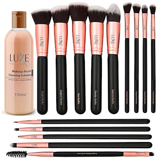 Luxe Premium Makeup Brushes Set (14 Pieces)
