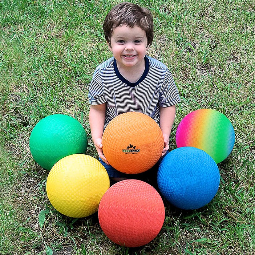 colorful playground balls toddlers