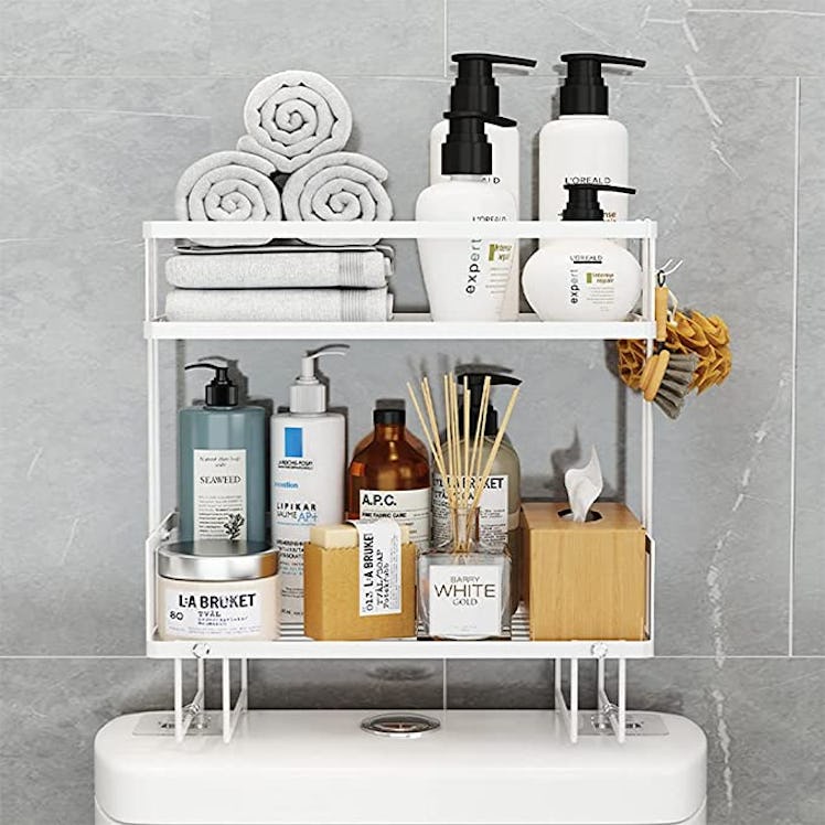 FLOLXNB Over The Toilet 2-Tier Storage Shelf