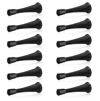 HOMOTEK Spring Door Stopper with Rubber Bumper (12-Pack)