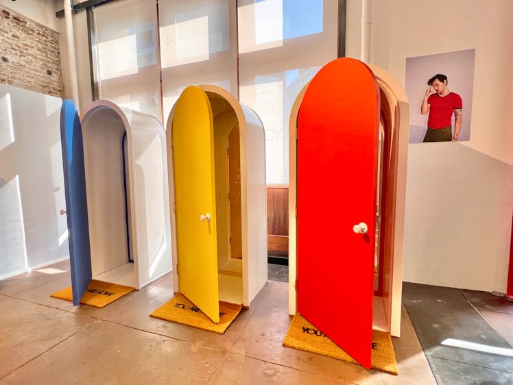 3 doors inside the 'Harry's House' pop-up shop in NYC.