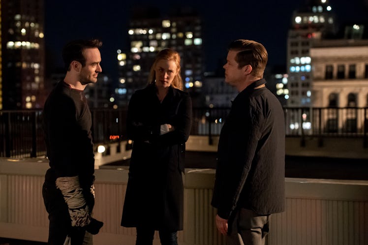 Charlie Cox, Deborah Ann Woll, and Elden Henson in Marvel’s Daredevil