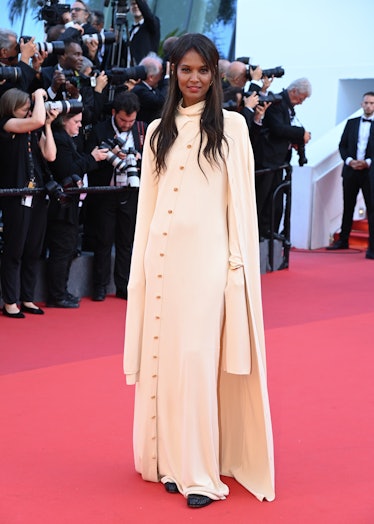 Liya Kebede wearing a floor-length dress at the Cannes Film Festival