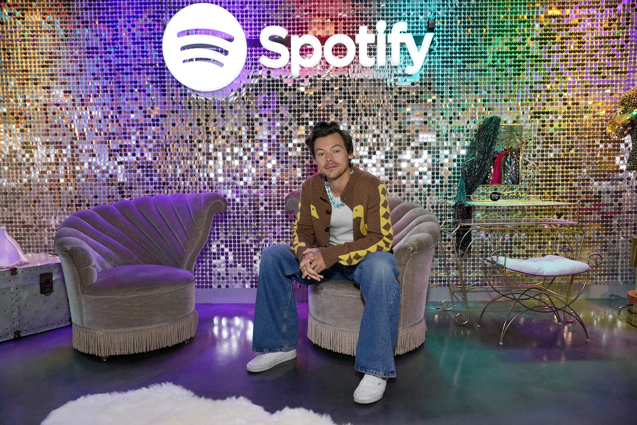 Harry Styles at the Spotify listening party