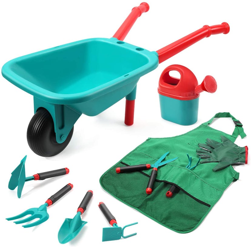 outdoor toys toddler garden set with wheelbarrow