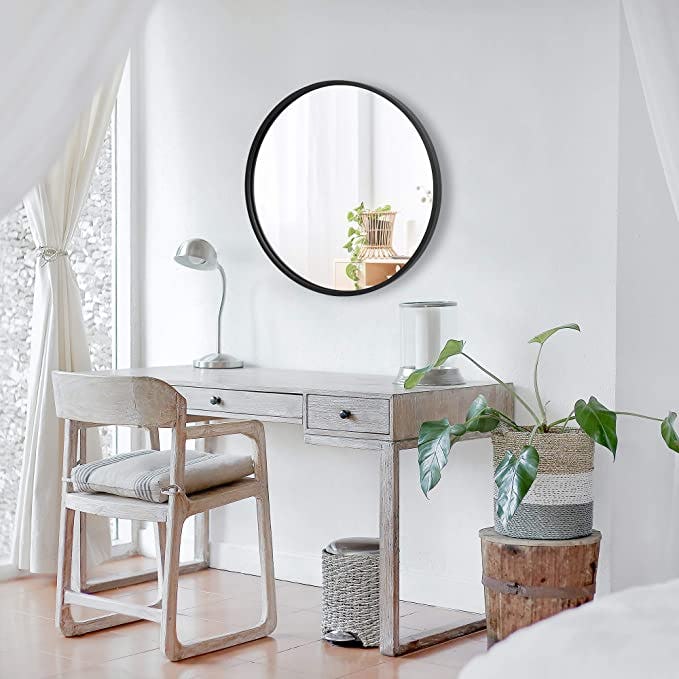 ZenStyle Black Circle Wall Mirror