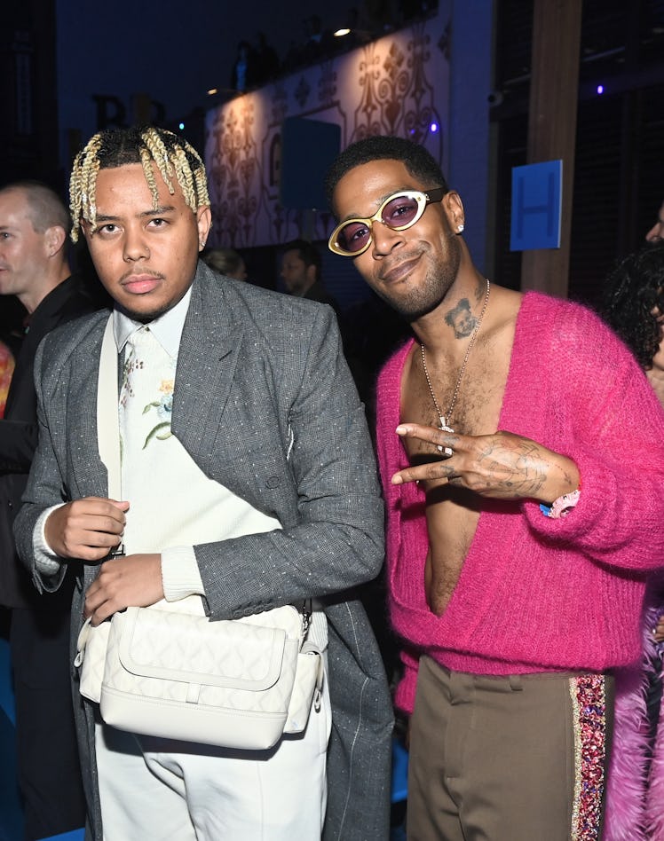 Cordae and Kid Cudi attend the Dior Men Spring 23 Capsule Show on May 19, 2022 in Venice, California...