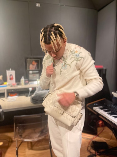 Cordae getting ready for the Dior Men's Show