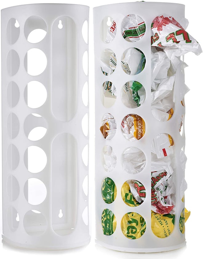 handy laundry grocery bag storage holder
