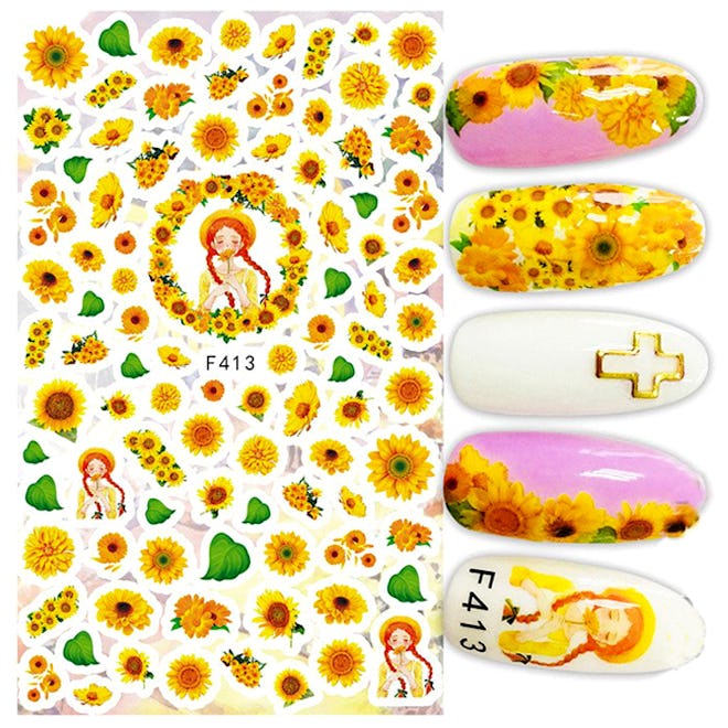 Sunflower Nail Stickers