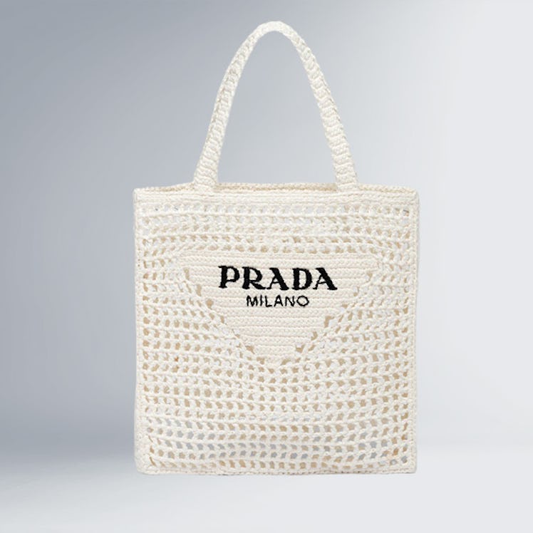 Prada Raffia Tote Bag