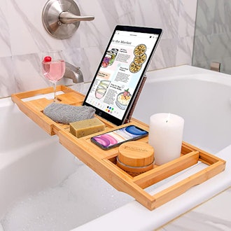 Homemaid Living Luxury Bamboo Bathtub Tray