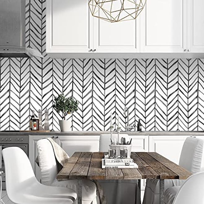 HAOKHOME Modern Stripe Peel and Stick Wallpaper