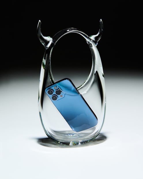 Heven glass bag accessory with Coperni