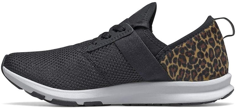 black and leopard print sneaker