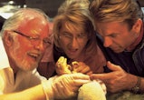 Stars of 'Jurassic Park' Laura Dern and Sam Neill discussed their characters' age gap. Photo via Amb...