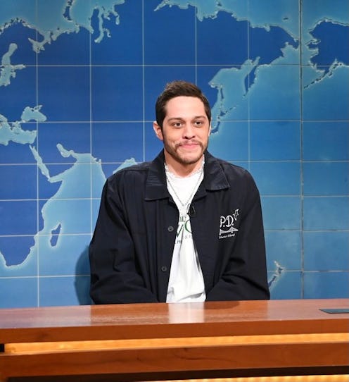 Pete Davidson discussed Kanye West and Ariana Grande on his last 'SNL,' and received support from Ki...