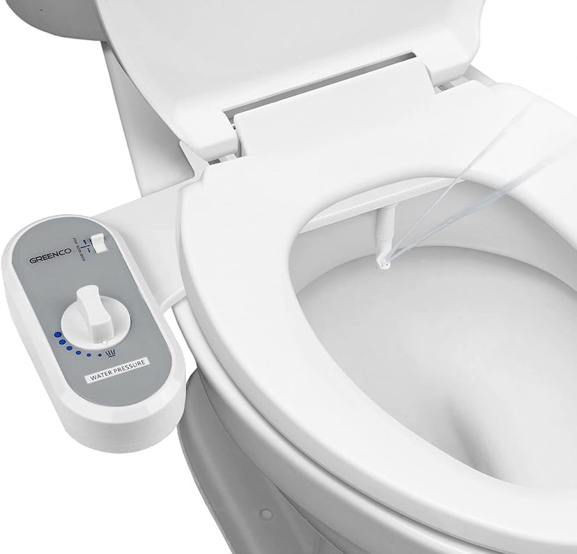 A bidet toilet sprayer makes for an extra clean toilet-using experience.