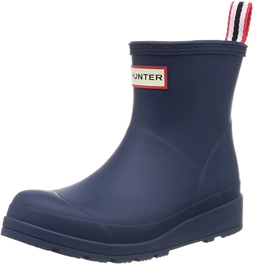 navy blue rain boot