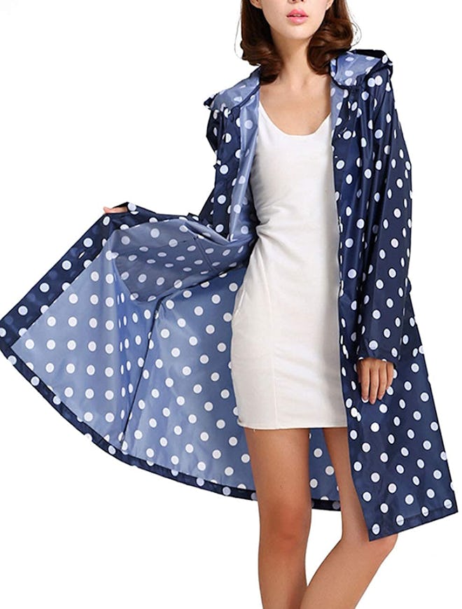 Trinny Tonfei Long Dot Waterproof Rain Jacket