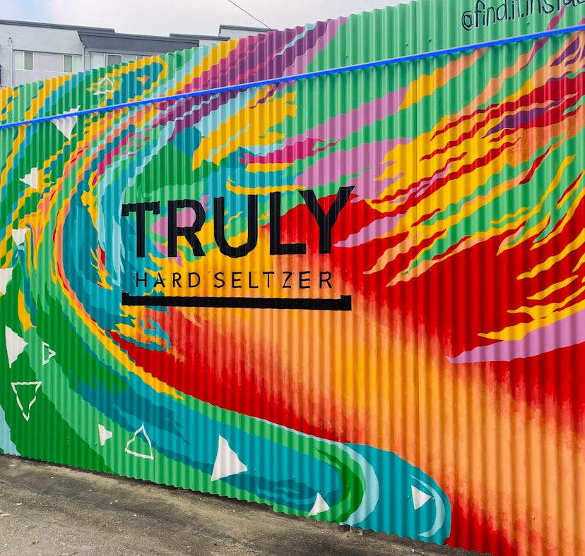 Photos of Truly LA taproom show how vibrant the decor is.
