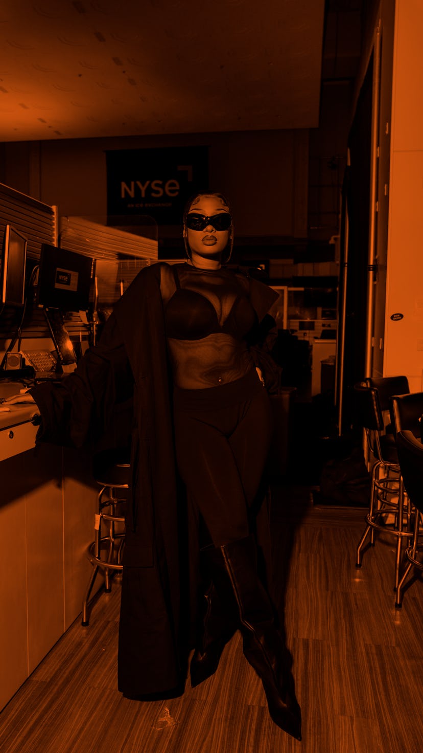 Megan Thee Stallion at Balenciaga's Spring 2023 runway show in New York City.