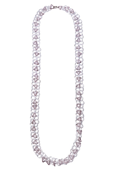Jane D'Arensbourg Long Circle and Triangle Chainmail Necklace