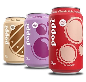 POPPI Sparkling Prebiotic Soda w/ Gut Health & Immunity Benefits, Beverages w/ Apple Cider Vinegar (...
