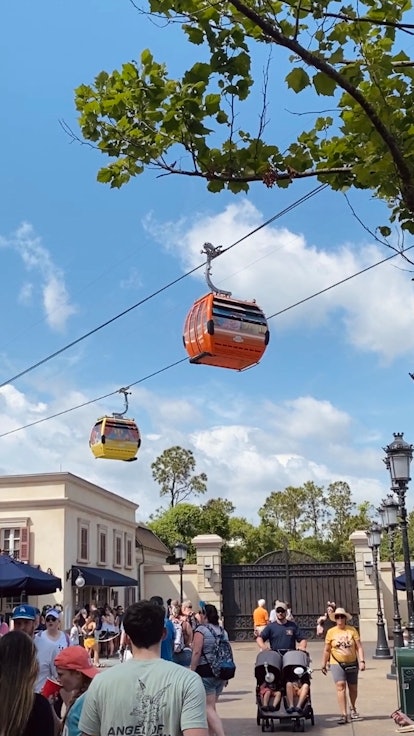Taking a ride on the Skyliner is a thing to do at Disney without needing a ticket. 