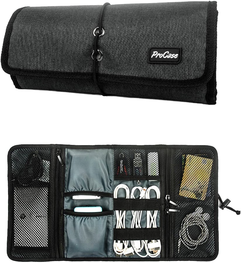 The ProCase Electronic Organizer Pouch stores electronics cords.