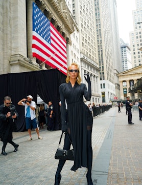 Christine Quinn wearing Balenciaga on Wall Street