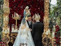 Kourtney Kardashian and Travis Barker's wedding ceremony at Castello Brown in Portofino, Italy.