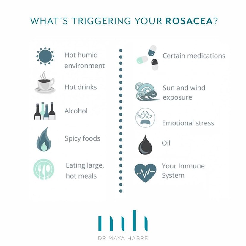 It helps to know what triggers rosacea flare-ups.