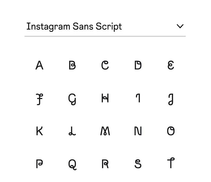 The Instagram Sans Script font
