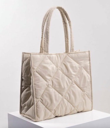 A quilted tote bag from Emery Rose.