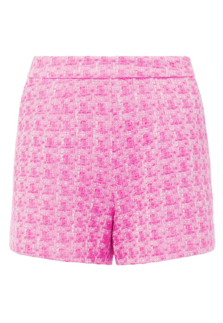 pink tweed shorts