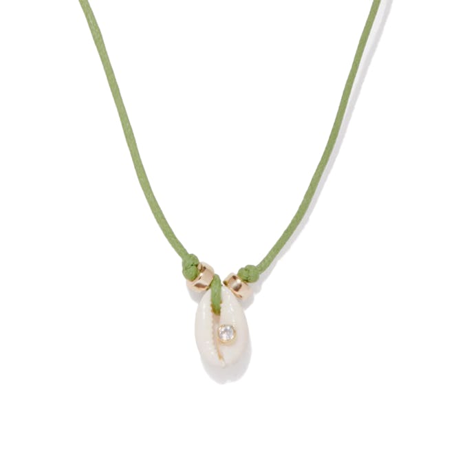Éliou Simmons Crystal Shell & 14kt Gold-plated Necklace